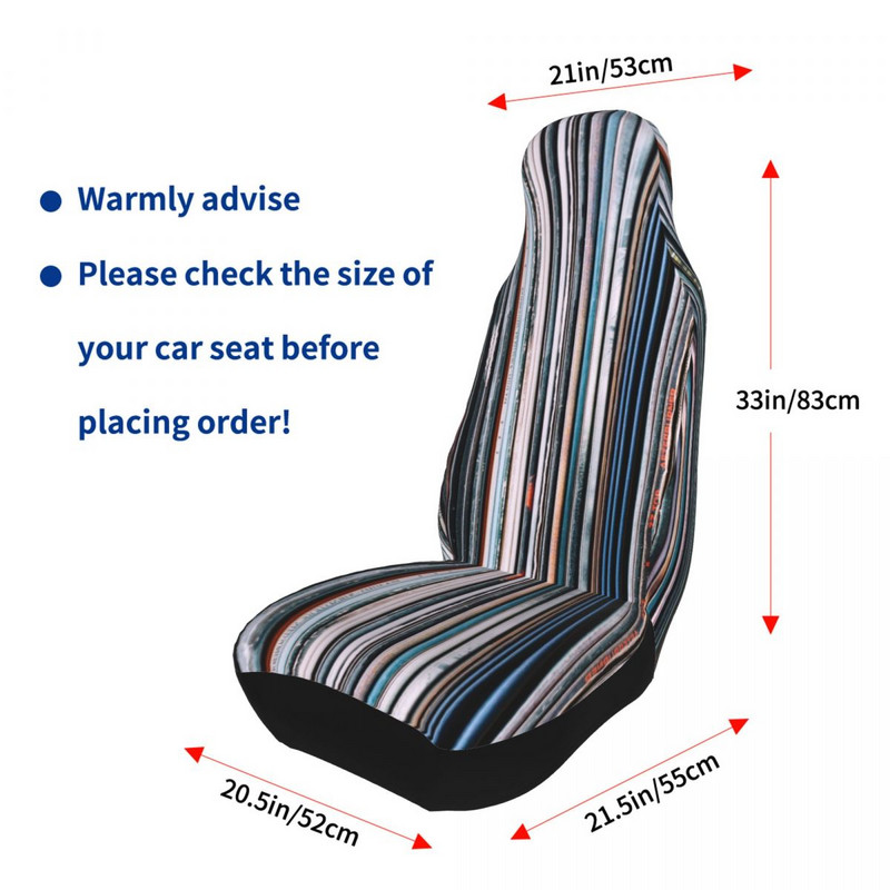 Vinüülplaadid Retro Stripes Universaalne autoistme kate Veekindel reisimuusika autoistme katted Fiber Car Styling