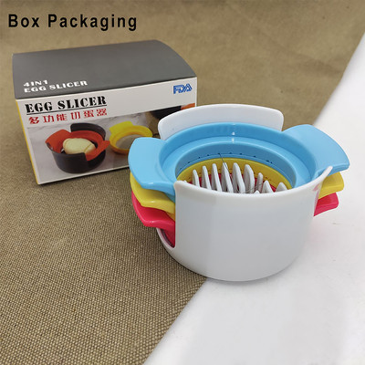 Tăiător de ouă 3 în 1 Tăiător de ouă multifuncțional pentru jumătate de ouă pentru ouă, șunci, căpșuni, banane, fructe, garnitură