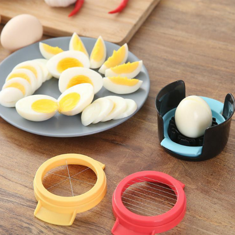 Tăiător de ouă 3 în 1 Tăiător de ouă multifuncțional pentru jumătate de ouă pentru ouă, șunci, căpșuni, banane, fructe, garnitură
