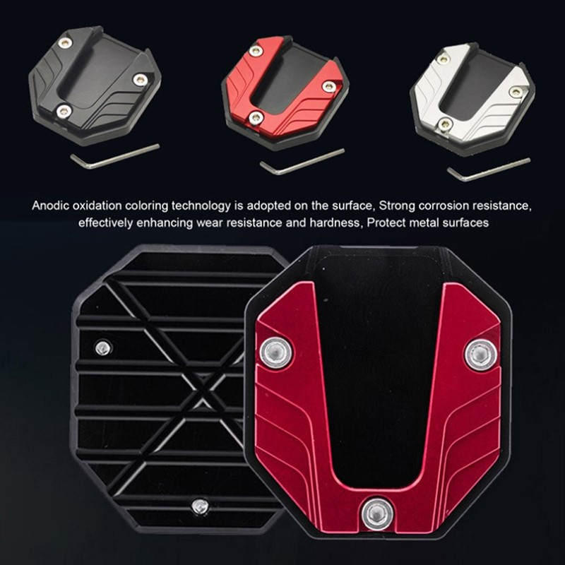 Aliuminio lydinio motociklo dviračio stovo ilgintuvas šoninio stovo pailginimo pėdos pagalvėlės atraminės plokštės motociklo priedai