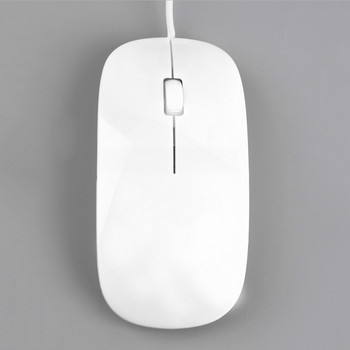 Кабелна мишка 2 бутона 1200DPI USB оптична мишка Ултра тънка висококачествена мишка USB за компютър Настолен компютър Домашен офис