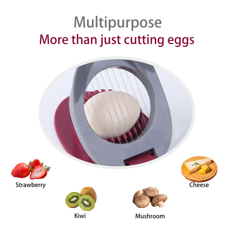 Πολυλειτουργικοί τεμαχιστές Αυγοκόφτης Fancy Splitter Εργαλείο κοπής αυγών Οικιακός κόφτης αυγών για φαγητό Gadget κουζίνας λαχανικών φρούτων