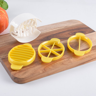 Резачка за яйца 3 в 1 Пластмасова многофункционална домакинска издръжлива джаджа Кухненски инструменти за дома полезни вещи
