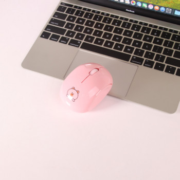 Επαναφορτιζόμενο ασύρματο ποντίκι Bluetooth διπλής λειτουργίας Ροζ επιτραπέζιο υπολογιστή 2,4 Ghz Cute Girl Mute Mini Cartoon Ποντίκια για φορητό υπολογιστή Δώρο