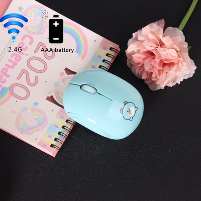 Punjivi bežični dual-mode Bluetooth miš, ružičasti stolni 2,4 Ghz računalo, slatka djevojka, nijemi, mini crtani miševi za prijenosno računalo, poklon