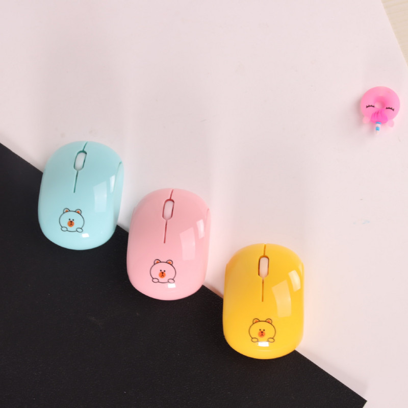 Punjivi bežični dual-mode Bluetooth miš, ružičasti stolni 2,4 Ghz računalo, slatka djevojka, nijemi, mini crtani miševi za prijenosno računalo, poklon