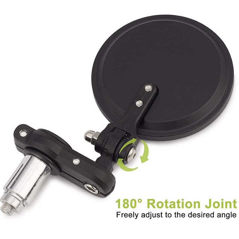 2 buc./set 22mm oglindă universală pentru motocicletă din aluminiu negru pentru bară de mâner Oglinzi laterale retrovizoare Accesorii pentru motor