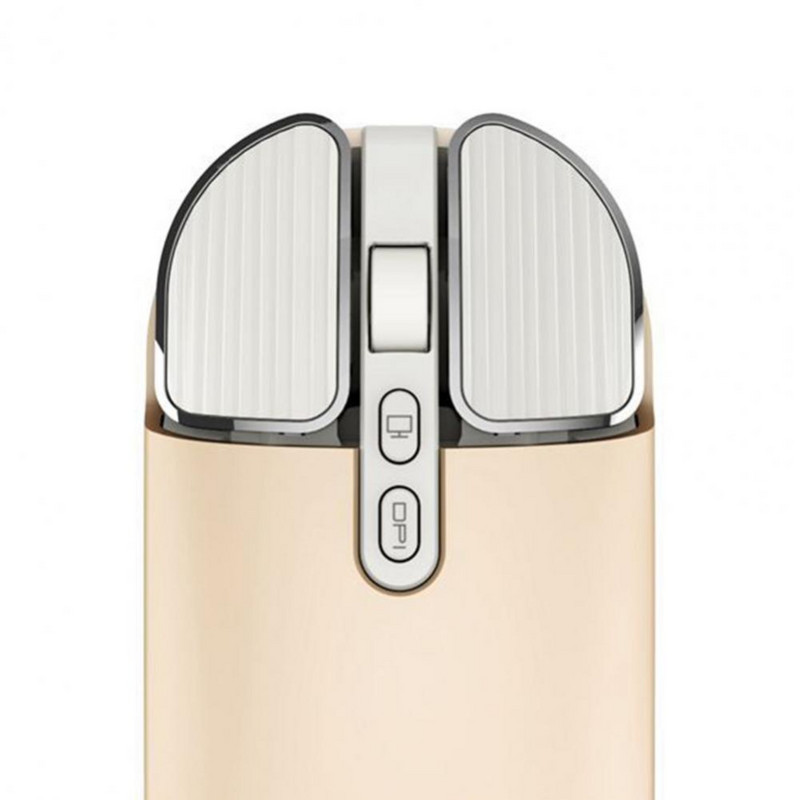 Aranyos laptop PC-hez Macbook Ergonomikus egér Bluetooth 2.4G vezeték nélküli egér Type-C újratölthető kettős mód