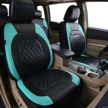 4 τμχ Κάλυμμα καθίσματος αυτοκινήτου PU Δερμάτινο μαξιλάρι καθίσματος αυτοκινήτου για μπροστινά και πίσω καθίσματα με προστασία κάλυμμα προσκέφαλου για φορτηγά φορτηγών SUV αυτοκινήτου