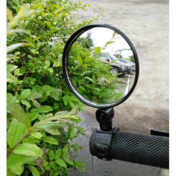 Универсално велосипедно рефлекторно огледало за обратно виждане Колоездене Прозрачно широко огледало на кормилото за велосипед Мотоциклет Регулируемо завъртане на 360