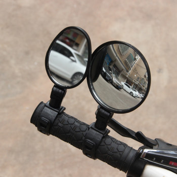 Универсално велосипедно рефлекторно огледало за обратно виждане Колоездене Прозрачно широко огледало на кормилото за велосипед Мотоциклет Регулируемо завъртане на 360