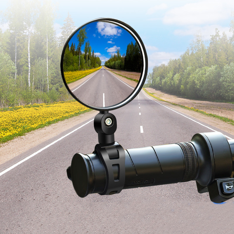 Galinio vaizdo veidrodėlis, skirtas dviračio motociklo vairo tvirtinimo 360 sukimuisi reguliuojamas dviračio plataus kampo modifikuotas išgaubtas veidrodinis atšvaitas