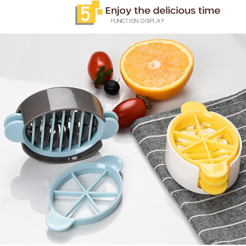 Lihtne munalõikur Multifunktsionaalne 3-ühes puuviljasalatilõikur Munalõikuri tööriist Munalõikur Kööginõud Toiduvalmistamistööriist