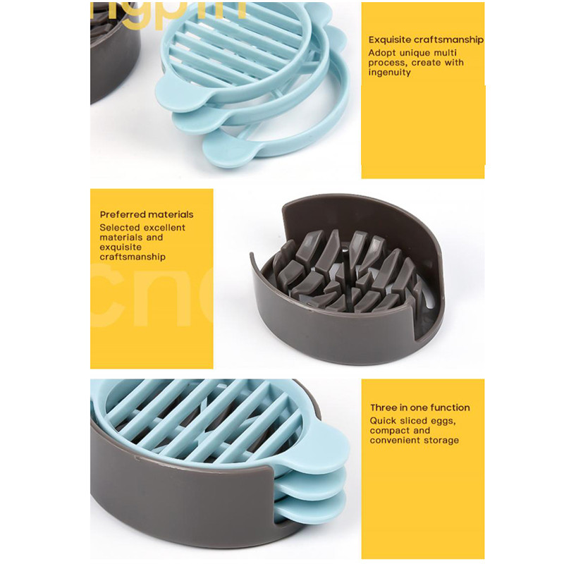 Lihtne munalõikur Multifunktsionaalne 3-ühes puuviljasalatilõikur Munalõikuri tööriist Munalõikur Kööginõud Toiduvalmistamistööriist