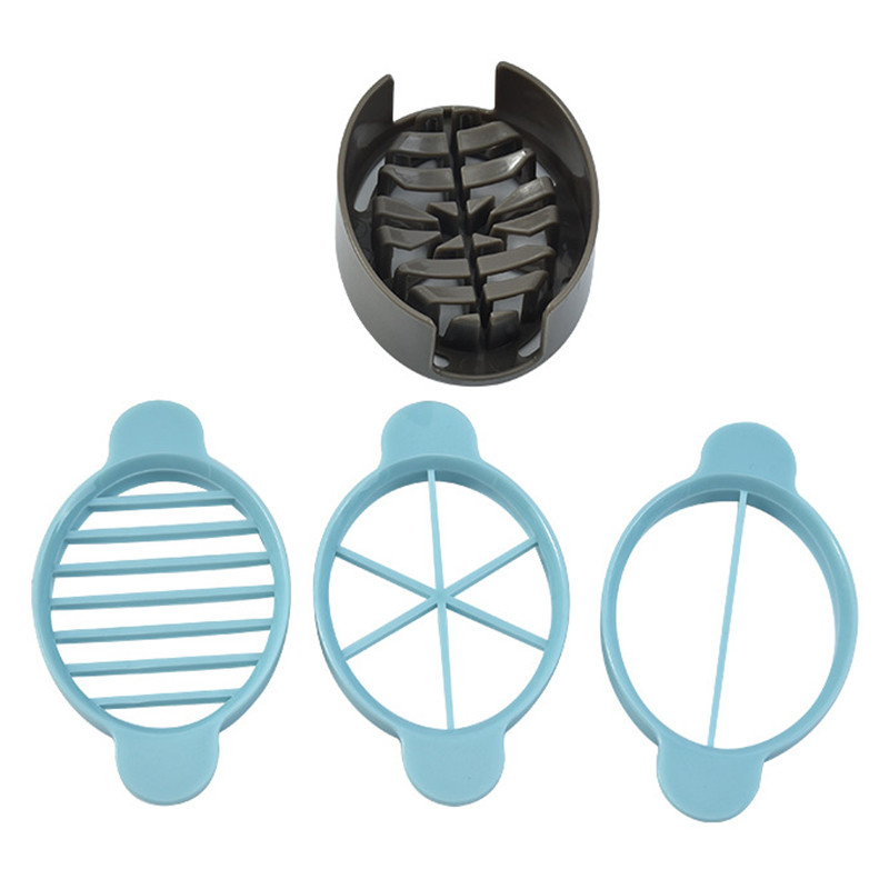 Lihtne munalõikur Multifunktsionaalne 3-ühes puuviljasalatilõikur Munalõikuri tööriist Munalõikur Kööginõud Toiduvalmistamistööriist