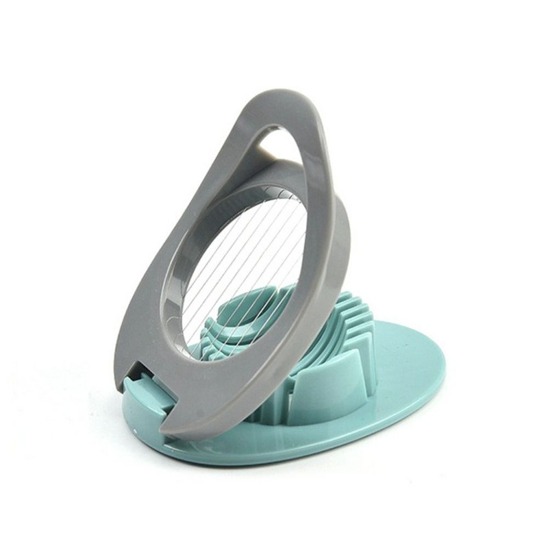 2tk Plastikust multifunktsionaalne munaviilutaja köögitööriistad Hall/roheline paksendatud roostevabast terasest viilutaja Puuviljade poolitamise tööriistariba