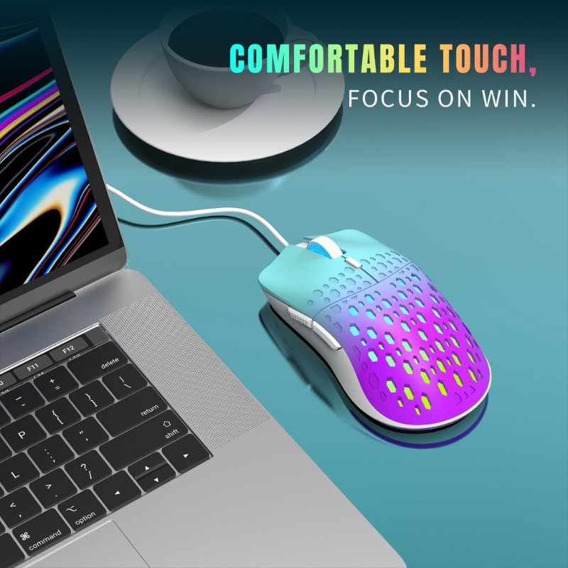 40GE mänguhiir 4Gear 6 nupuga 3600DPI optiline andur Taustavalgustus kärgstruktuuriga hiir