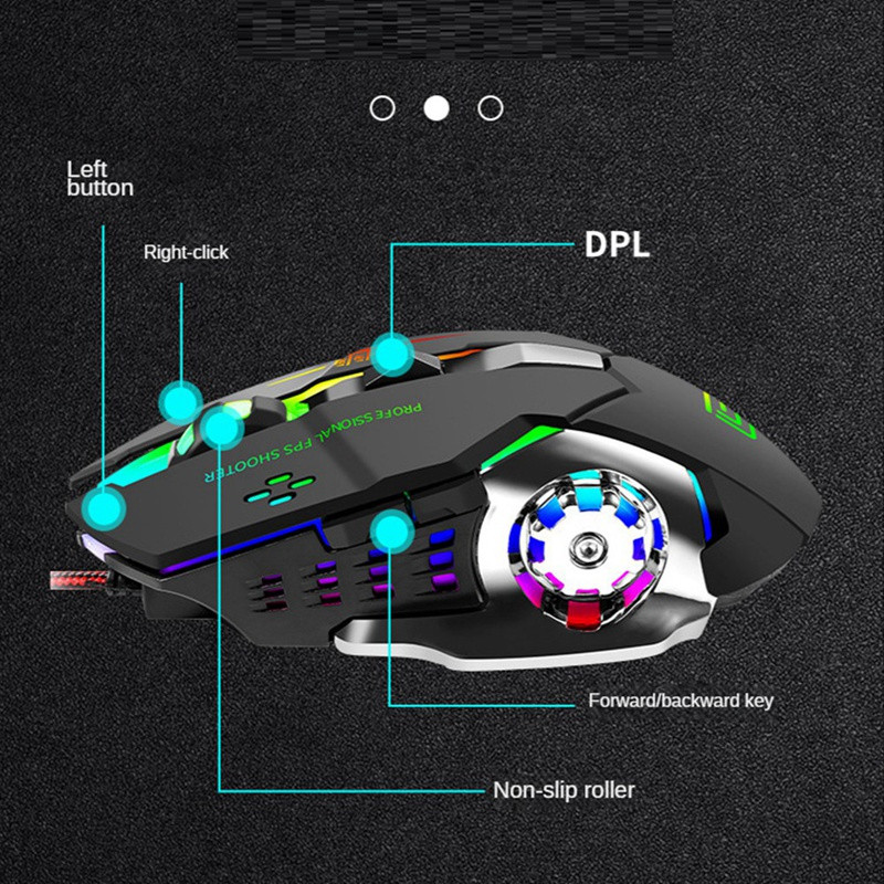 Pentru jocul USB BAJEAL 6D Macro Definiție Programare Mouse mecanic Anti-alunecare Aderență confortabilă Accesorii pentru computer