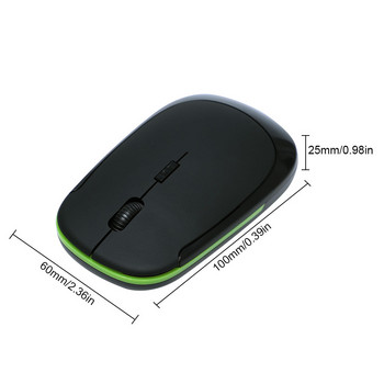 Mini 2 4GHz Безжична мишка 1600DPI Регулируем PC Компютър Преносими мишки Безжична работна оптична мишка