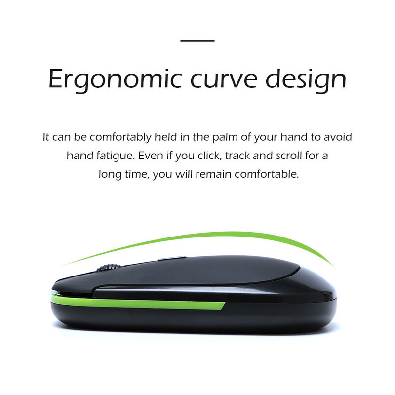 Mouse fără fir Mini 2 4GHz 1600DPI reglabil PC Computer Notebook Mouse Wireless de lucru Mouse optic