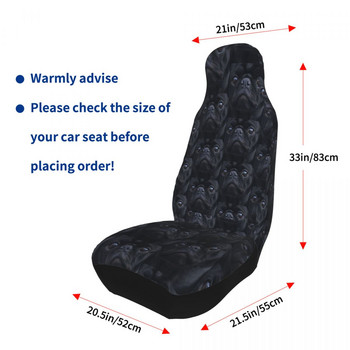 Black Pug Dog Universal προστατευτικό κάλυμμα καθισμάτων αυτοκινήτου Αξεσουάρ εσωτερικού χώρου Όλα τα είδη μοντέλα Καλύμματα καθισμάτων αυτοκινήτου Υφασμάτινα αξεσουάρ αυτοκινήτου