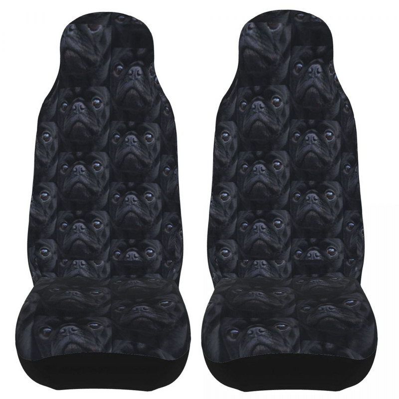 Black Mops Dog Universalus automobilio sėdynės užvalkalas, apsaugantis salono priedai Visų rūšių modeliai Automobilių sėdynių užvalkalai Audinys Automobilių priedai