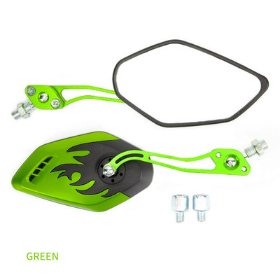 1 ζεύγος καθρέφτη οπισθοπορείας μοτοσικλέτας μοτίβο φλόγας αξεσουάρ ηλεκτρικού σκούτερ οπισθοπορείας για προμήθειες μοτοσυκλετών 8mm/10mm