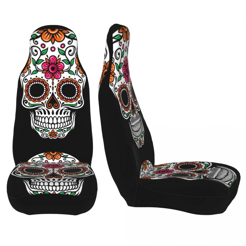 Sugar Skull Univerzalna navlaka za autosjedalicu Four Seasons Prikladna za sve vrste modela Zaštitne navlake za autosjedalicu Fibre Car Styling