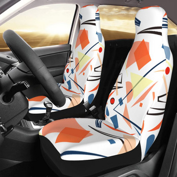 Πανέμορφο γεωμετρικό μοτίβο Universal κάλυμμα καθίσματος αυτοκινήτου αδιάβροχο για SUV μπροστινό πίσω συσσωρευμένο υφασμάτινο μαξιλάρι προστατευτικό καθίσματος από ίνες