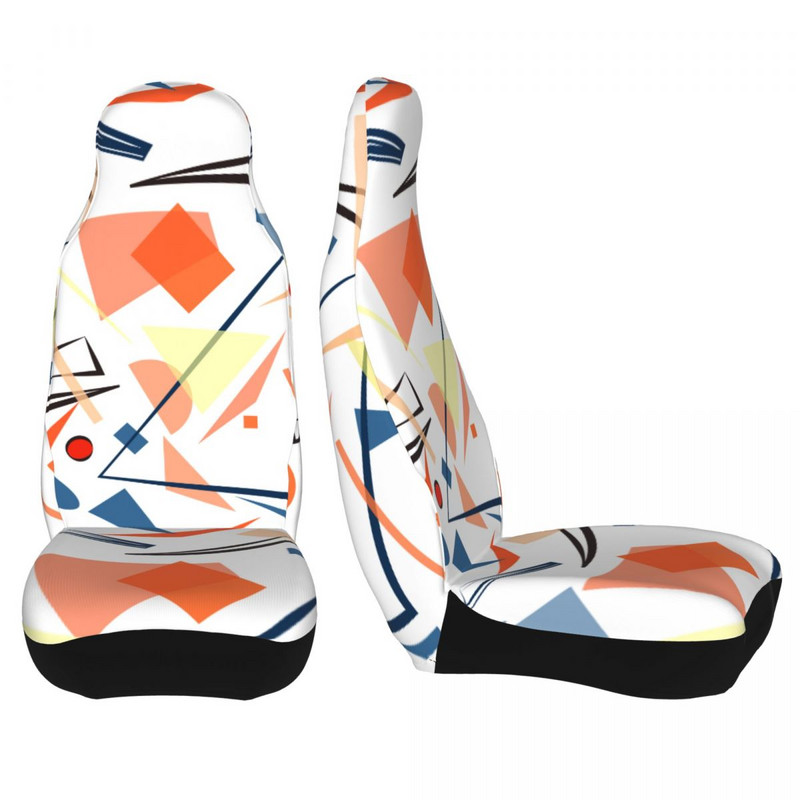 Husă universală pentru scaun de mașină cu model geometric superb, impermeabilă pentru SUV, față, spate, flocat din pânză, pernă de protecție pentru scaun din fibră