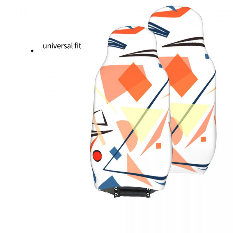 Husă universală pentru scaun de mașină cu model geometric superb, impermeabilă pentru SUV, față, spate, flocat din pânză, pernă de protecție pentru scaun din fibră