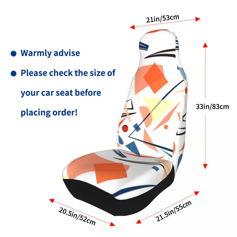 Husă universală pentru scaun de mașină cu model geometric superb, impermeabilă pentru SUV, față, spate, flocat din pânză, pernă de protecție pentru scaun din fibră