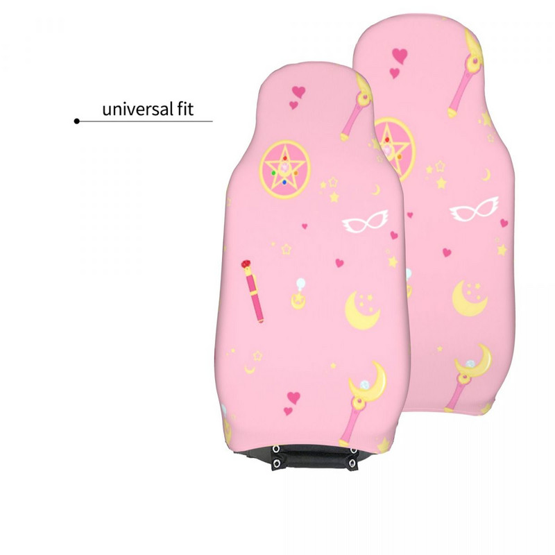 Pink Moon And Stars Protector universal pentru scaun auto Accesorii interioare AUTOYOUTH Perna scaun auto Poliester Pescuit