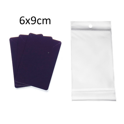 50 de seturi de carduri pentru cercei și 50 de bucăți de pungi, colier, cercei, carduri de afișare, pungi auto-sigilate, card de hârtie kraft pentru ambalarea bijuterii DIY