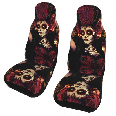Catrina Universal Husa Scaun Auto Impermeabil Călătorie Craniu Mexic Schelet Spaniol Huse pentru scaune Poliester Car Styling
