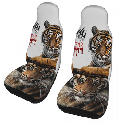 Cool Tiger Wallpaper Art Universalus automobilio sėdynės užvalkalas Auto salonas SUV Nature Animal sėdynių užvalkalai Poliesterio žvejyba