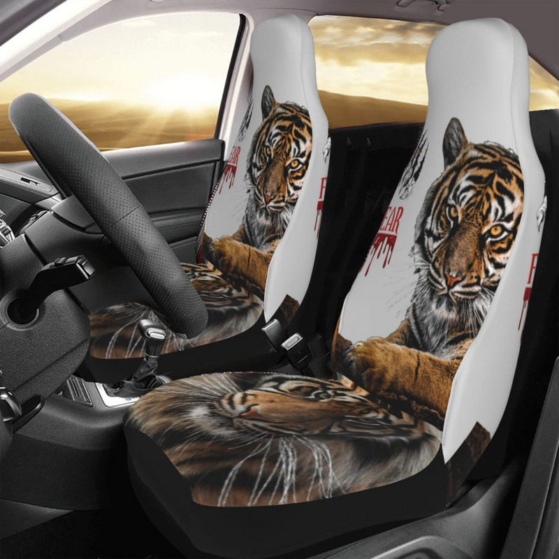 Cool Tiger Wallpaper Art Universalus automobilio sėdynės užvalkalas Auto salonas SUV Nature Animal sėdynių užvalkalai Poliesterio žvejyba