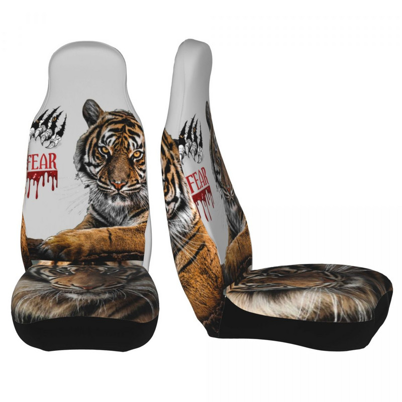 Cool Tiger Wallpaper Art Universalus automobilio sėdynės užvalkalas Auto salonas SUV Nature Animal sėdynių užvalkalai Poliesterio žvejyba