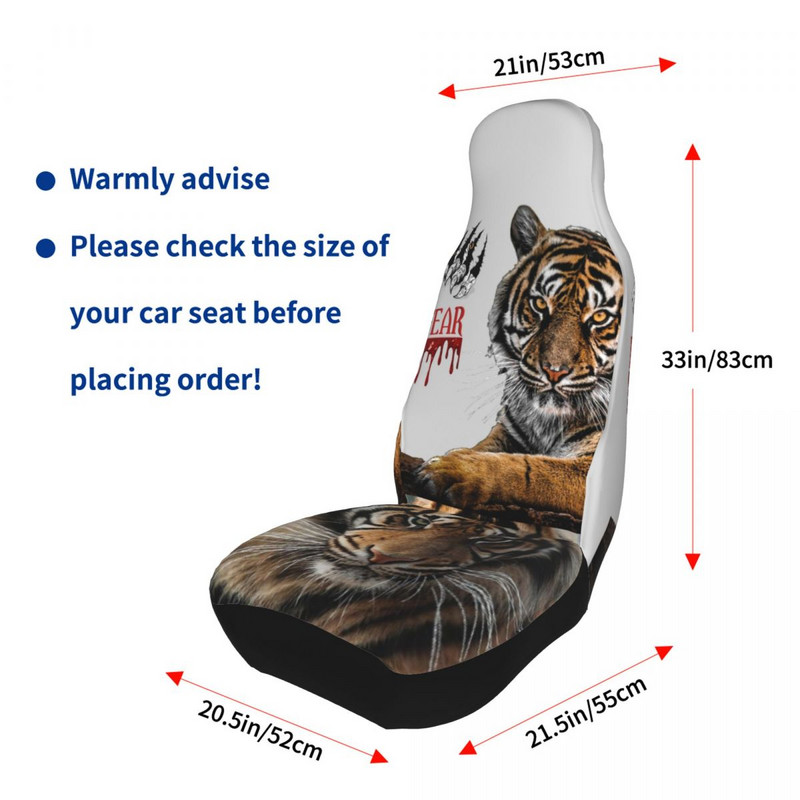 Cool Tiger Wallpaper Art Universalus automobilio sėdynės užvalkalas Auto salonas SUV Nature Animal sėdynių užvalkalai Poliesterio žvejyba