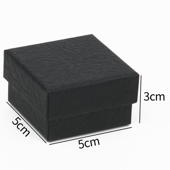 1PC Черна хартиена кутия за бижута Гривна Колие Пръстен Кутия за обеци Handmde Kraft Сватбени подаръци Опаковъчна кутия Аксесоари за бижута