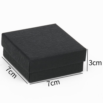 1PC Черна хартиена кутия за бижута Гривна Колие Пръстен Кутия за обеци Handmde Kraft Сватбени подаръци Опаковъчна кутия Аксесоари за бижута