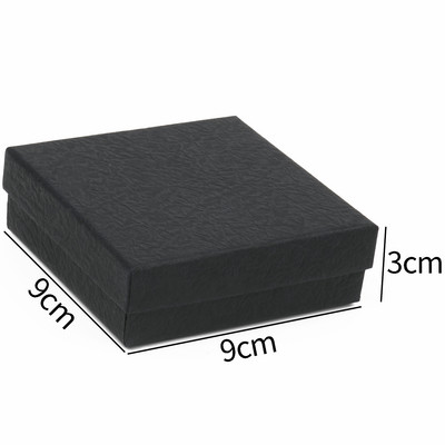 1 tk mustast paberist ehtekarp Käevõru kaelakee sõrmus kõrvarõngakarp Handmde Kraft pulmakingitused pakkekarp ehtetarvikud