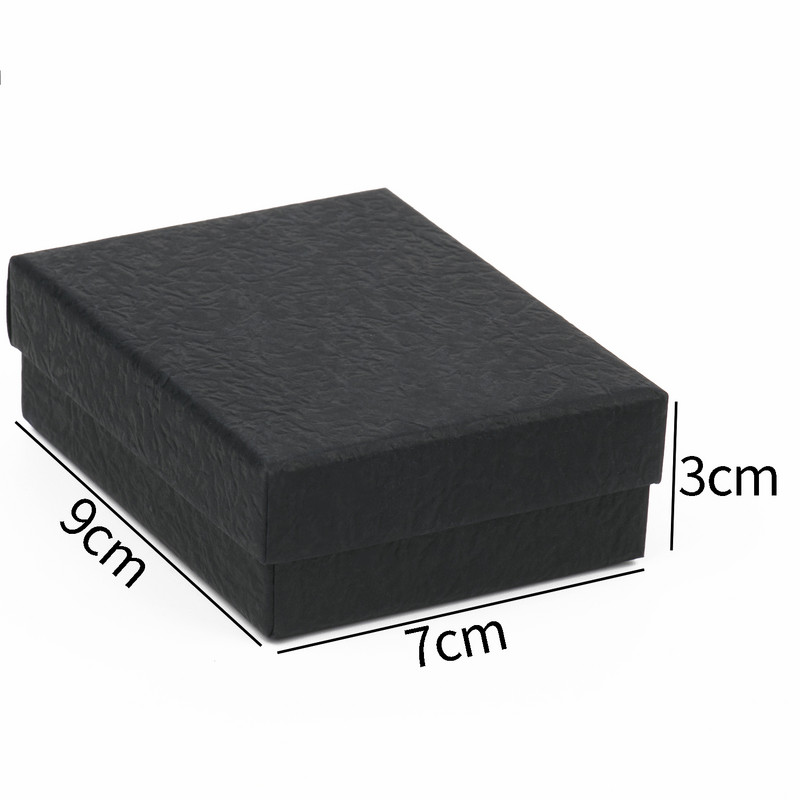 1 tk mustast paberist ehtekarp Käevõru kaelakee sõrmus kõrvarõngakarp Handmde Kraft pulmakingitused pakkekarp ehtetarvikud