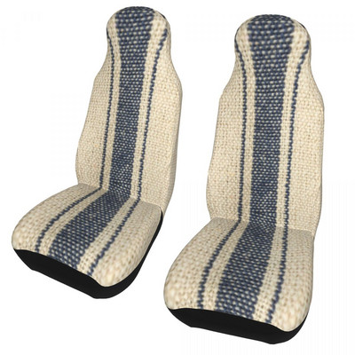Farmhouse Grain Sack Universalus automobilio sėdynės užvalkalas visureigiams, tinka visų tipų modeliams Boho Stripes sėdynių užvalkalai Poliesterio žvejybai