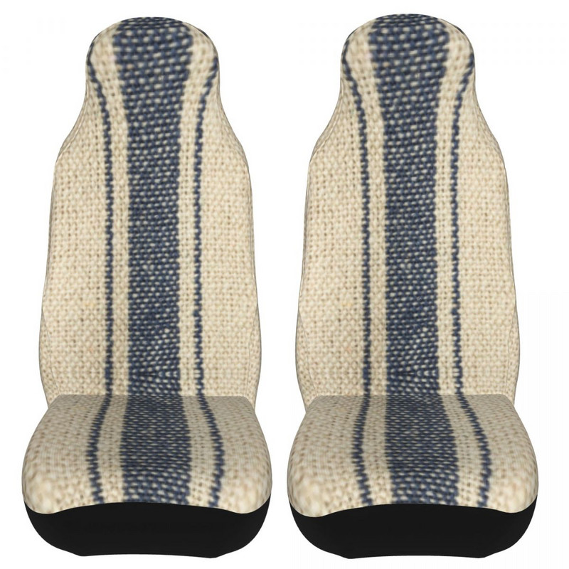 Farmhouse Grain Sack Universaalne autoistme kate maastikul, mis sobib igat tüüpi mudelitele Boho Stripes istmekatted polüester kalapüük