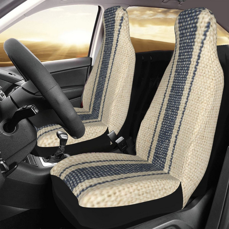 Farmhouse Grain Sack Universaalne autoistme kate maastikul, mis sobib igat tüüpi mudelitele Boho Stripes istmekatted polüester kalapüük