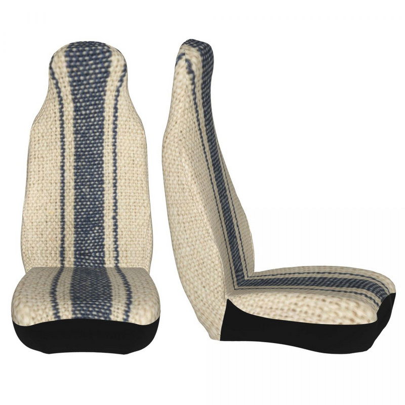 Farmhouse Grain Sack Universaalne autoistme kate maastikul, mis sobib igat tüüpi mudelitele Boho Stripes istmekatted polüester kalapüük