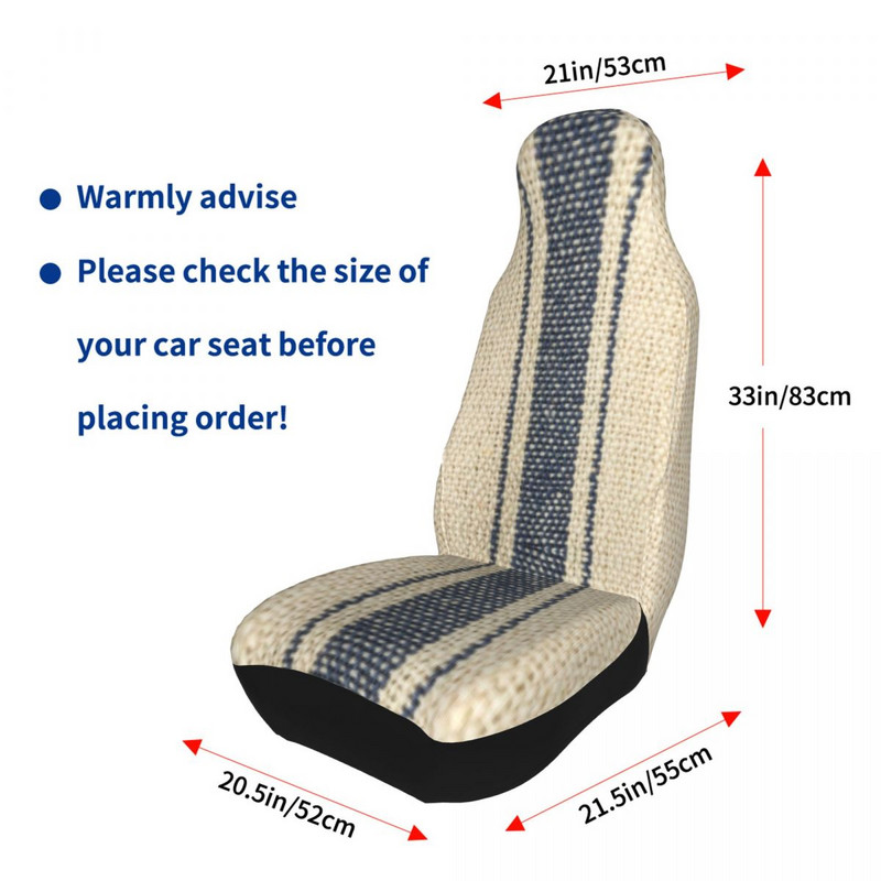 Farmhouse Grain Sack Universaalne autoistme kate maastikul, mis sobib igat tüüpi mudelitele Boho Stripes istmekatted polüester kalapüük