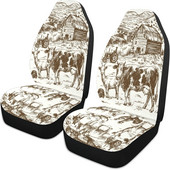 Husa scaunului auto cu animale de fermă Protector universal pentru scaune față auto se potrivește cu husa de protecție anti-alunecare pentru scaune auto pentru mașină SUV Sedan camion