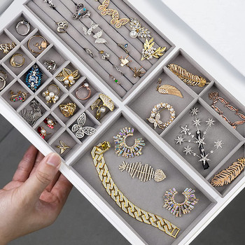 Velvet Jewelry Display Στοιβαζόμενη εξαιρετική θήκη κοσμημάτων Φορητό δαχτυλίδι σκουλαρίκια κολιέ Organizer Box organizator de boys